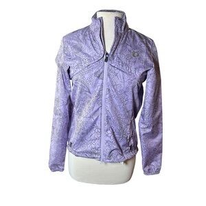 Pearl Izumi Quest Barrier Convertible Cycling Jacket Women's Small Purple Floral